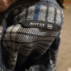 Men's Blue Plaid Casual Button Down Shirt